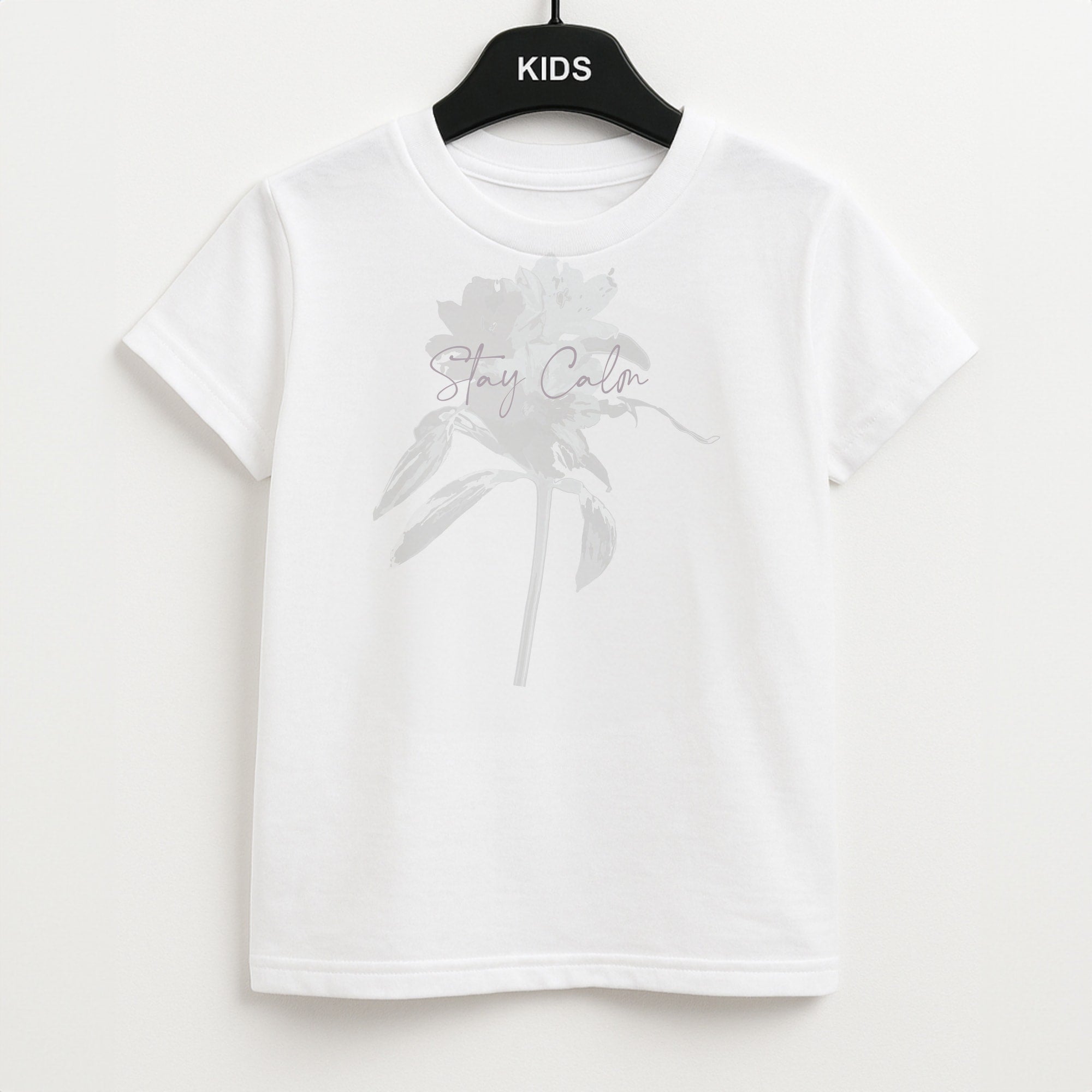 Mauve Stay Calm Kids T-Shirt