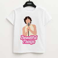 Neon Pink Beautiful Things Kids T-Shirt