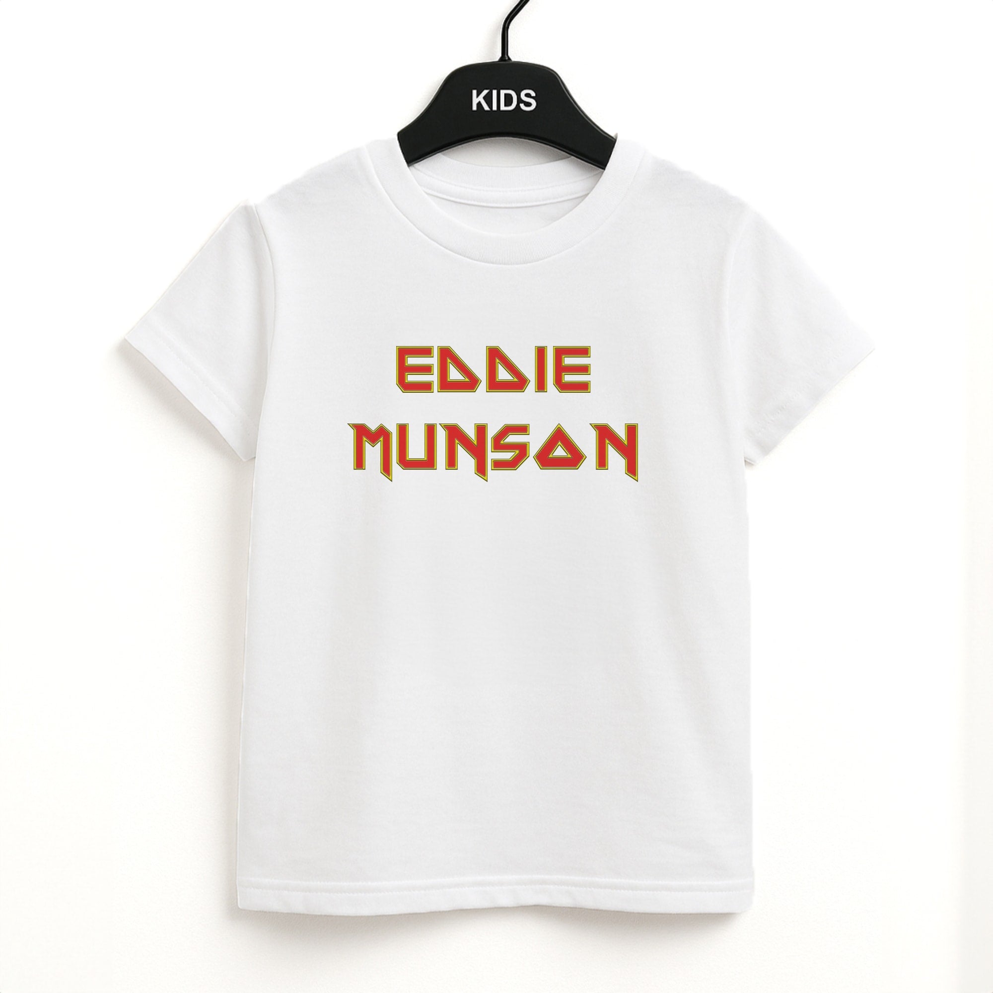Eddie Munson Text Kids T-Shirt