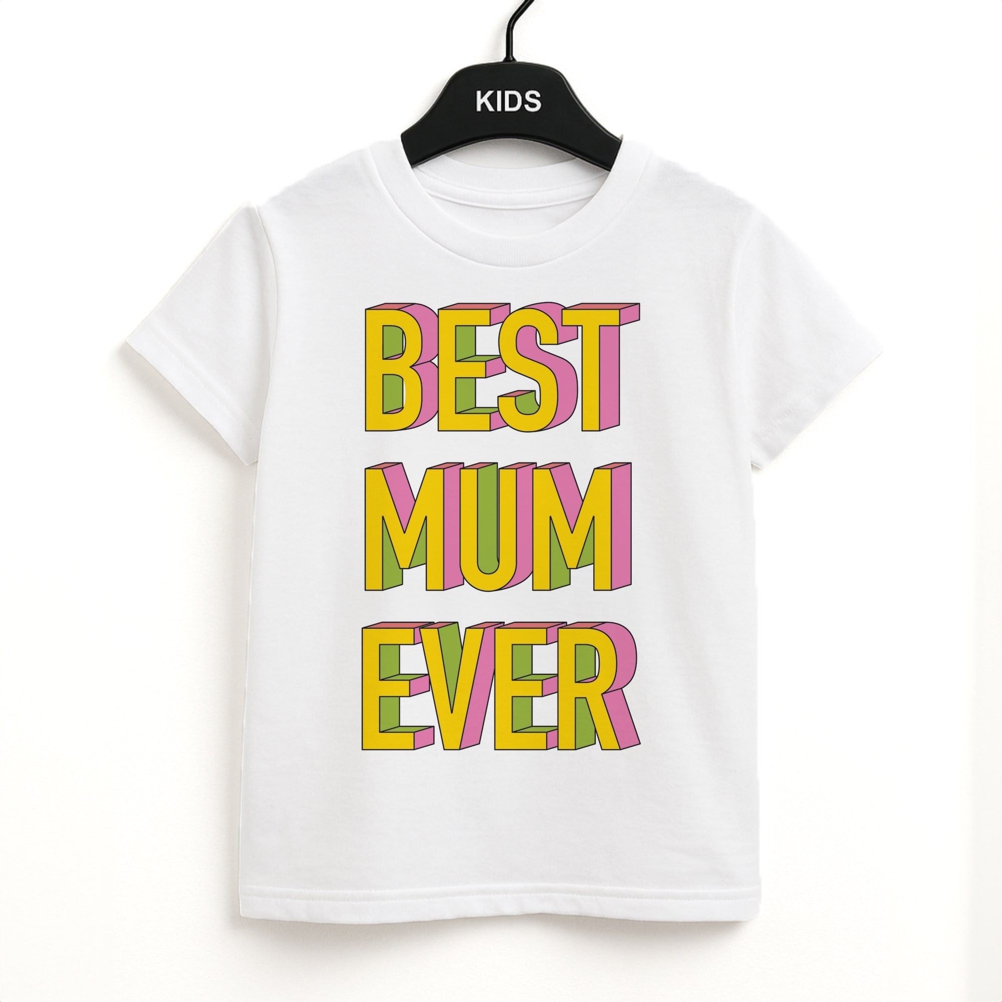 Geometric Best Mum Ever Kids T-Shirt