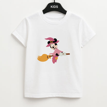 Witch Female Mouse Halloween Unisex Kids T-Shirt