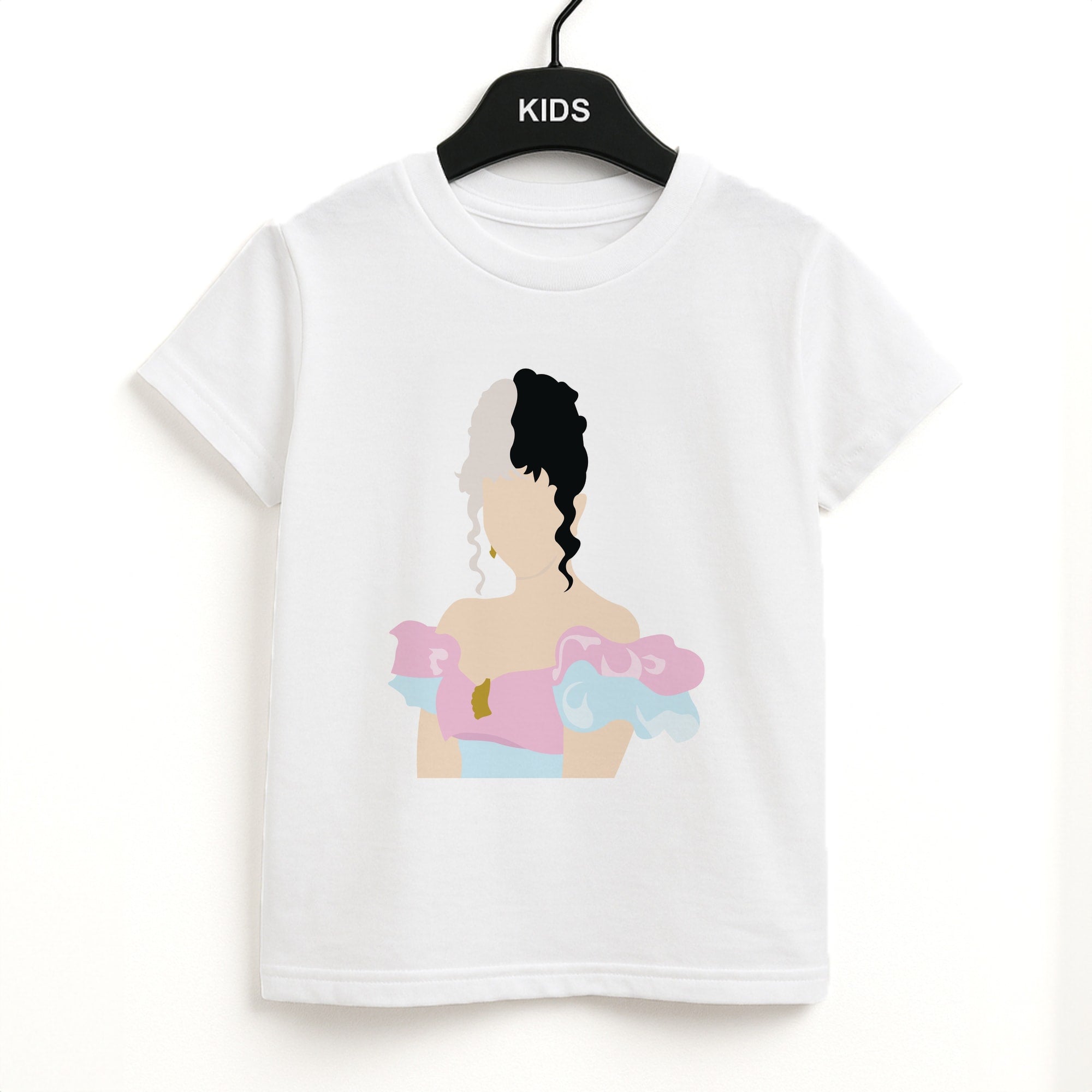 Blue And Pink Dress Kids T-Shirt