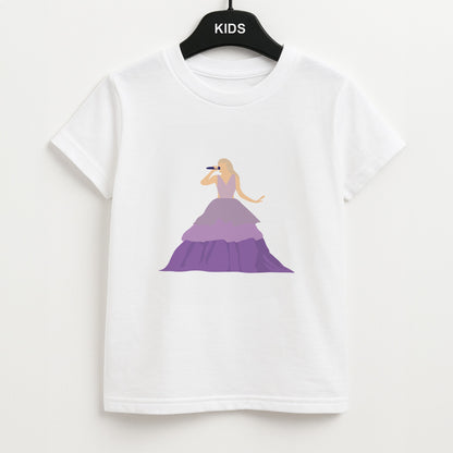 Purple Dress - Taylor Unisex Kids T-Shirt