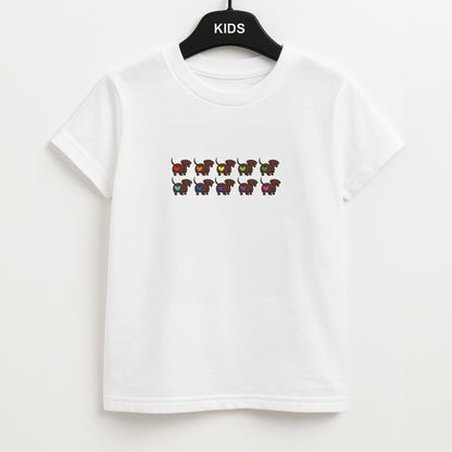 Love hearts - Dachshunds Unisex Kids T-Shirt