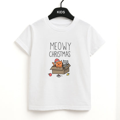Meowy Christmas Unisex Kids T-Shirt
