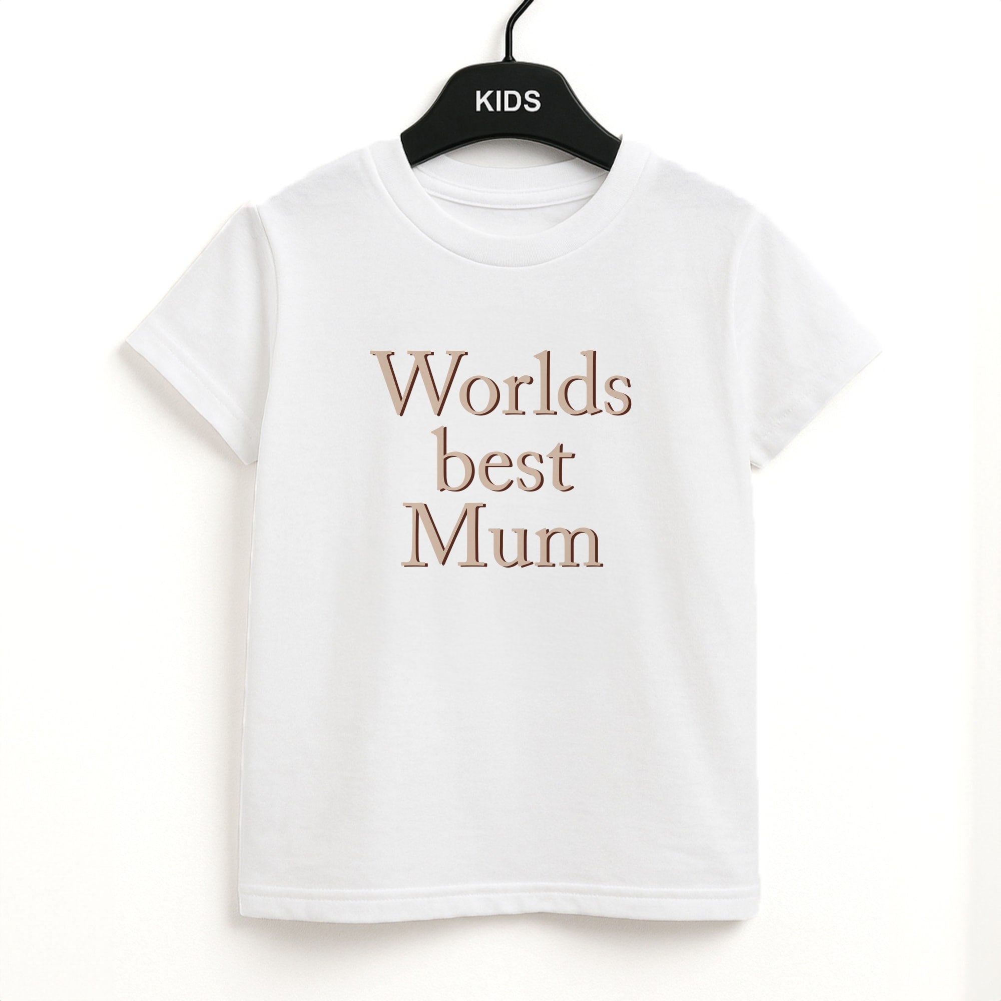 Worlds Best Mum - Floral Mother's Day Unisex Kids T-Shirt