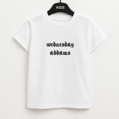 Wednesday Typogrophy Unisex Kids T-Shirt