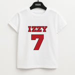 Black And White Stripes - Personalised Football   Unisex Kids T-Shirt