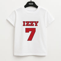 Black And White Stripes - Personalised Football   Kids T-Shirt