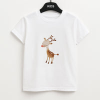 Watercolour Rudolph The Reindeer Kids T-Shirt