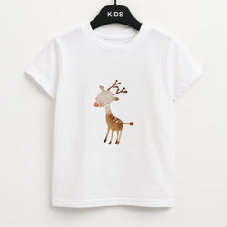 Watercolour Rudolph The Reindeer Unisex Kids T-Shirt