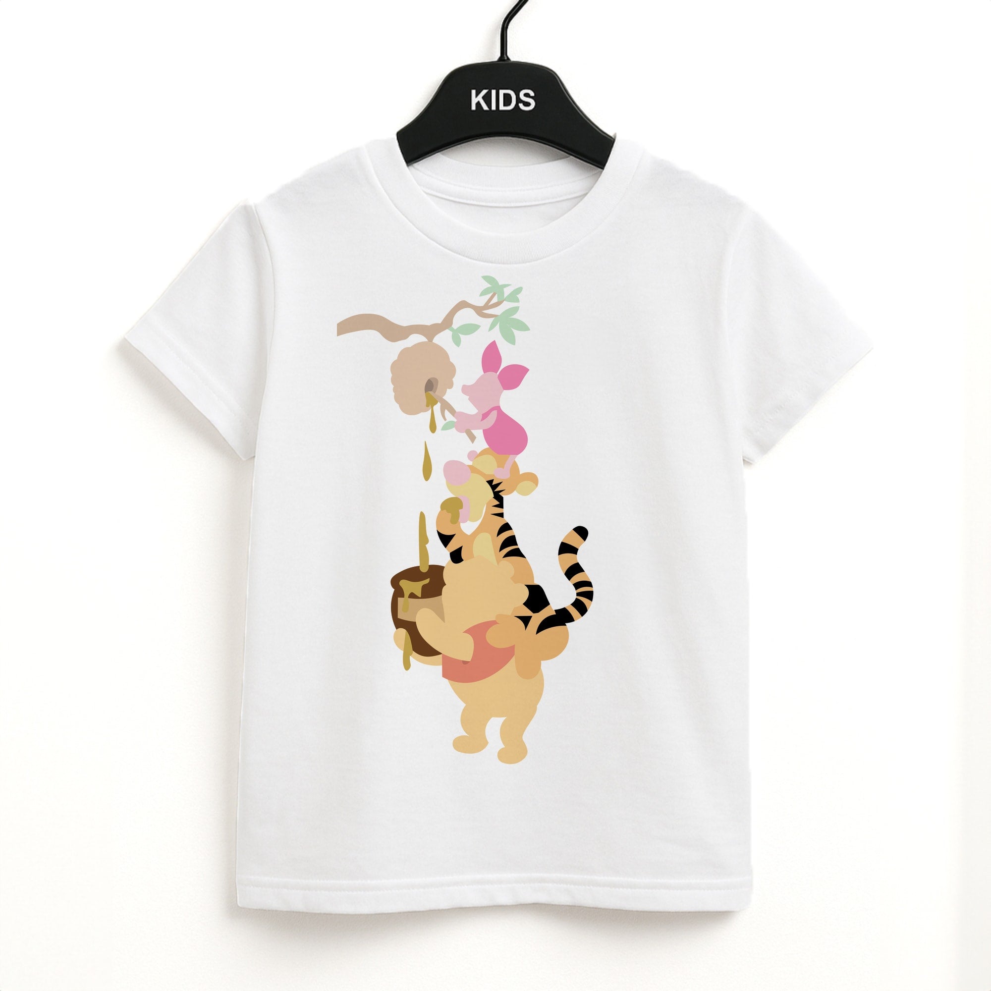 Bouncing Tiger , Piglet , Yellow Bear Kids T-Shirt