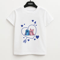 Arrow Heart - Pink Alien Kids T-Shirt