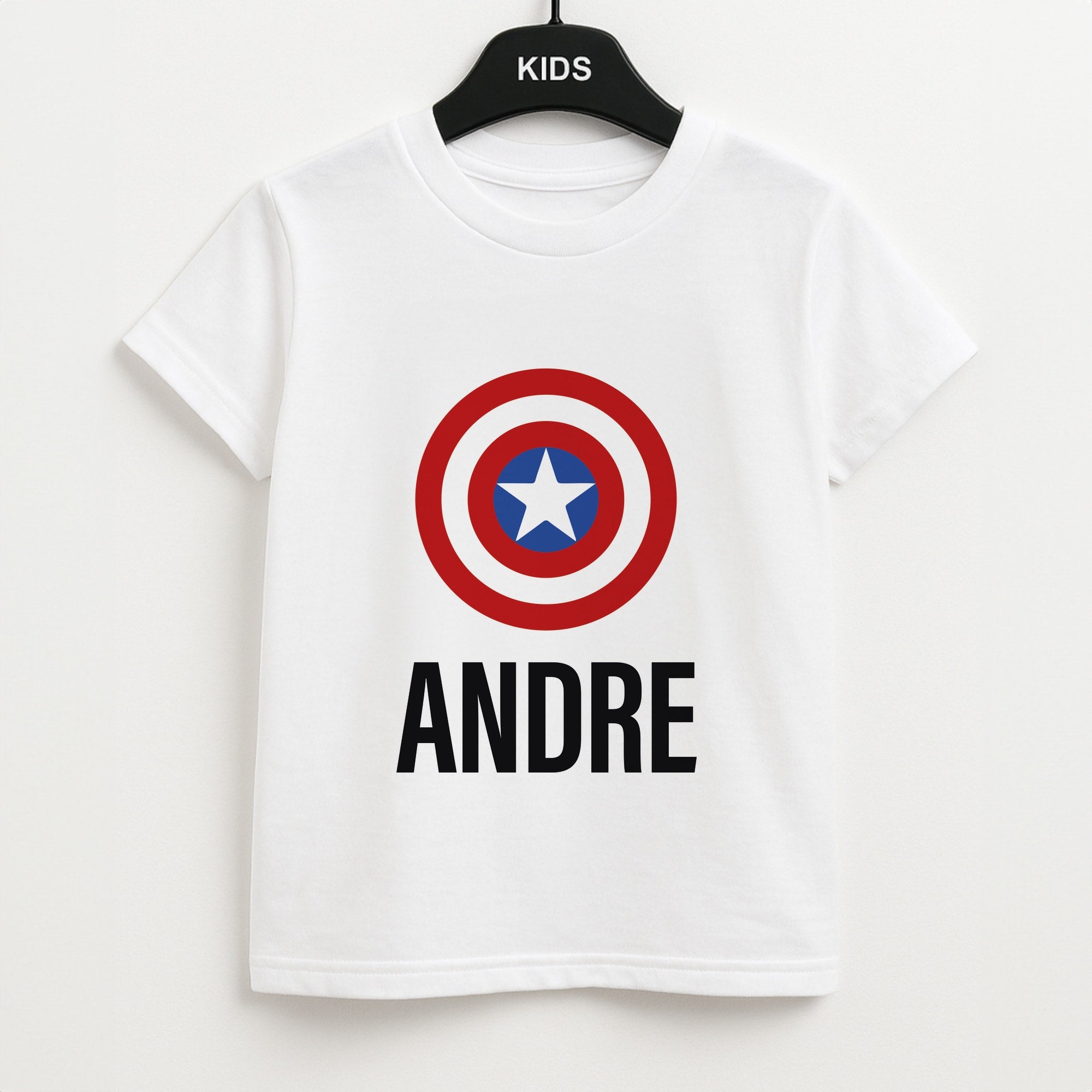 Captain America - Personalised Superhero Comic Unisex Kids T-Shirt