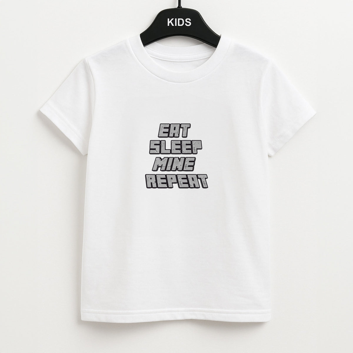 Eat Sleep Mine Repeat Kids T-Shirt