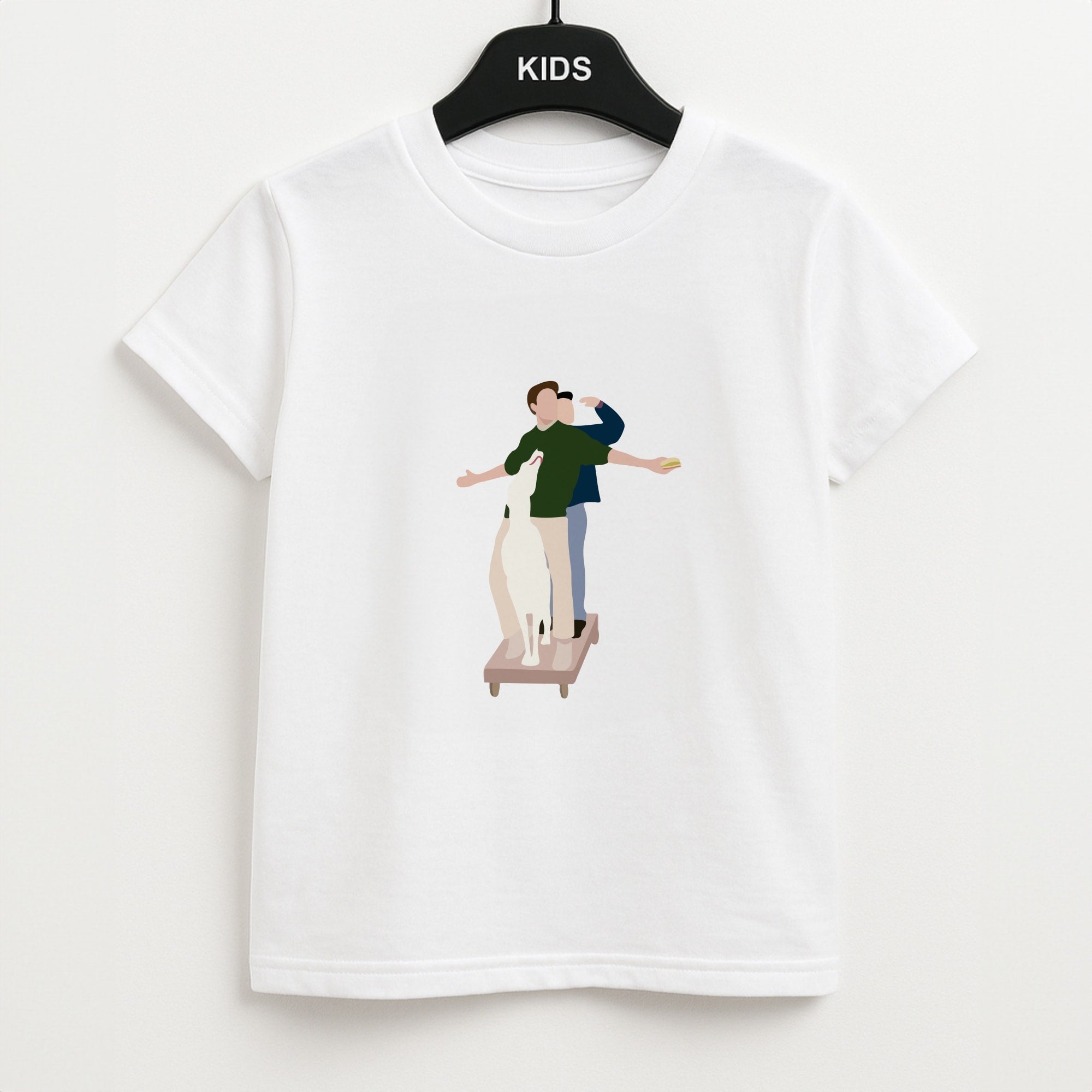 Two Men And A Dog Kids T-Shirt