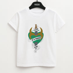 Love Is A Dagger Unisex Kids T-Shirt