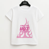 I Put The Hot In Psychotic - Funny Quotes Kids T-Shirt