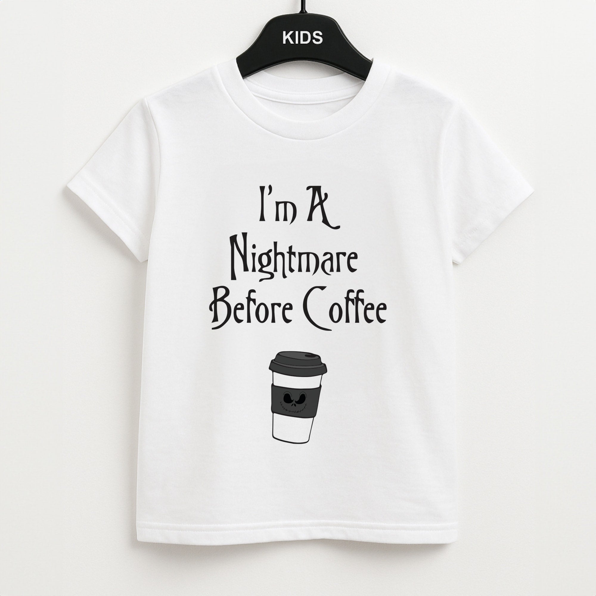 I'm A Nightmare Before Coffee Kids T-Shirt