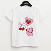 Cherries, Strawberries And Cake - Valentine's Day Kids T-Shirt 1