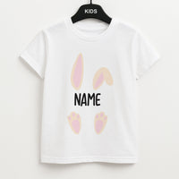 White Bunny Personalised Kids T-Shirt