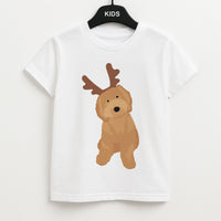 Dog Christmas Ears Kids T-Shirt