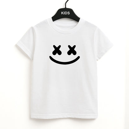 Blue White Helmet DJ Unisex Kids T-Shirt