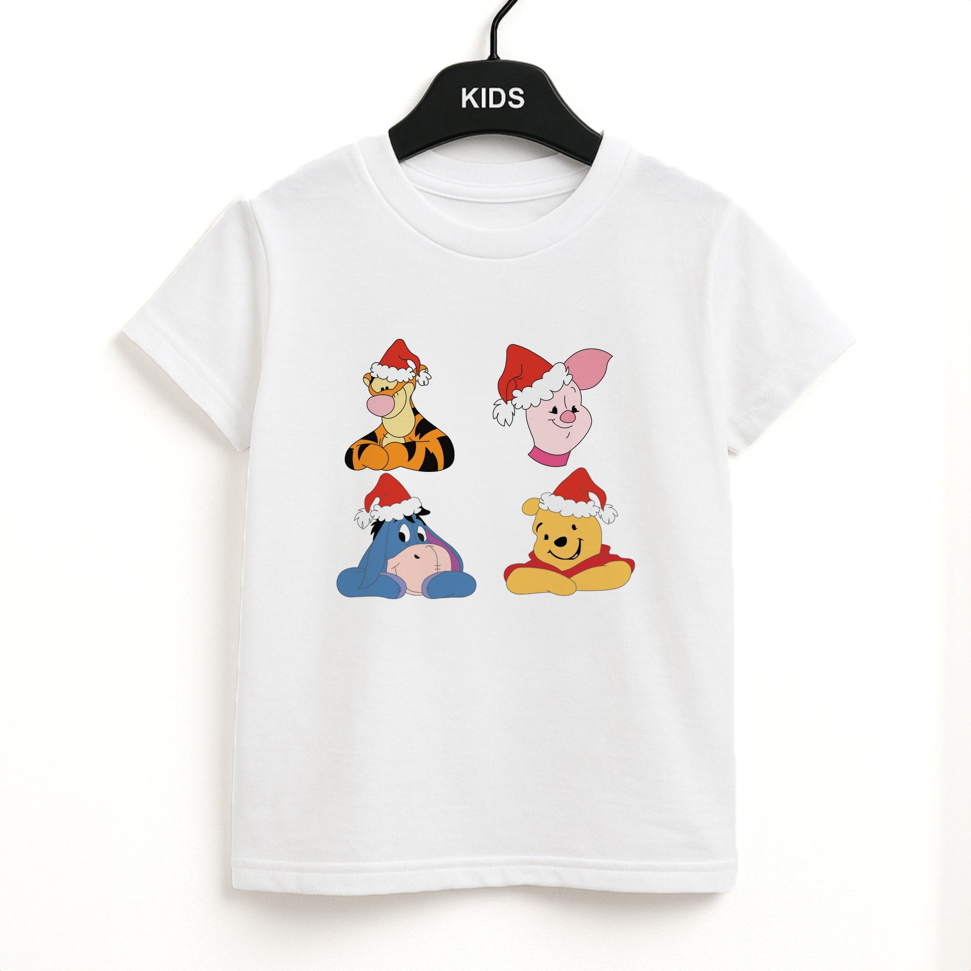 Bear, Tiger, Donkey and Pig Pattern Christmas Unisex Kids T-Shirt