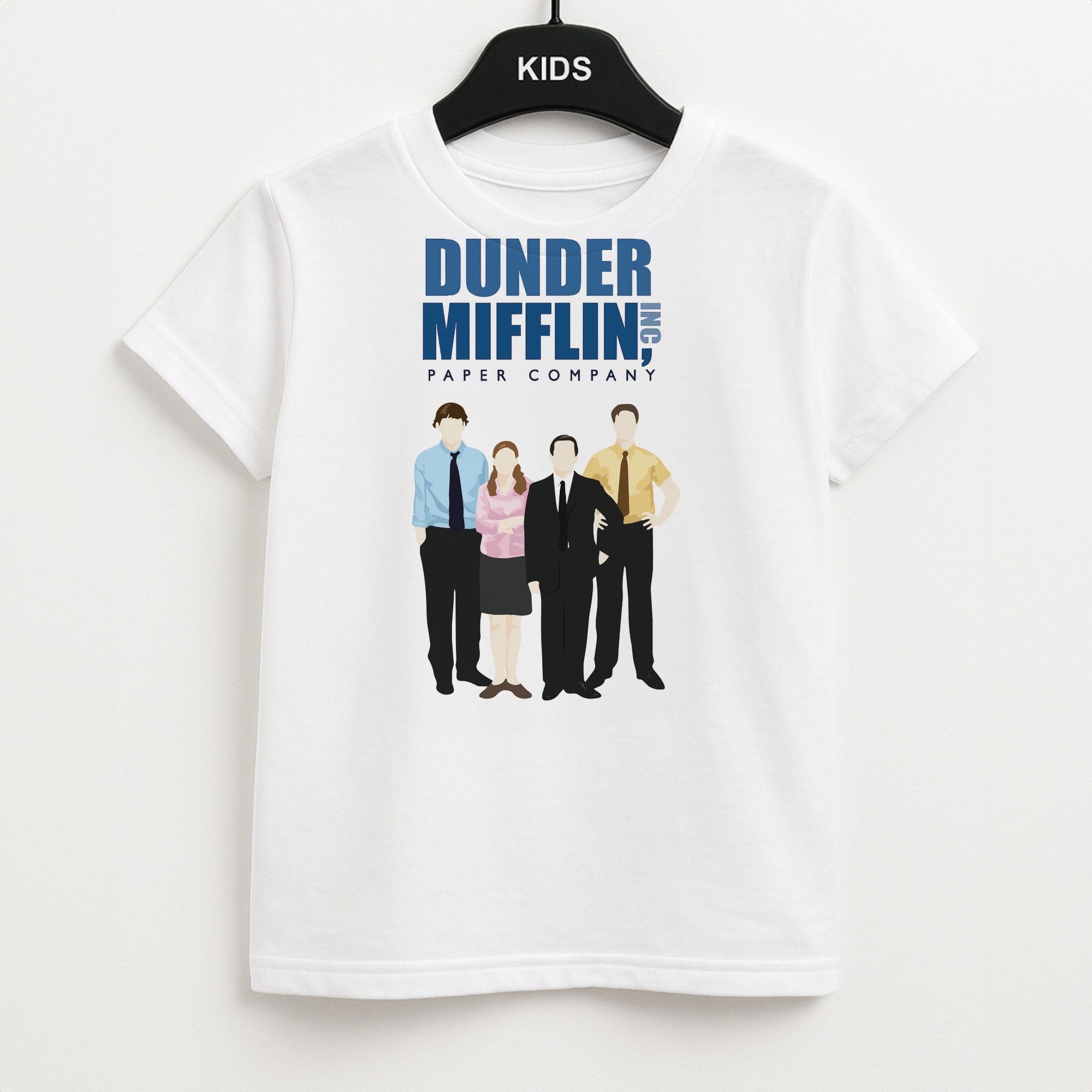 Office Cartoon - Dunder Mifflin Kids T-Shirt