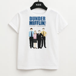 Office Cartoon - Dunder Mifflin Kids T-Shirt
