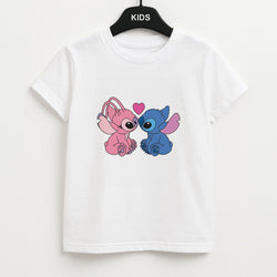 Angel And Blue Alien - Pink Alien Unisex Kids T-Shirt