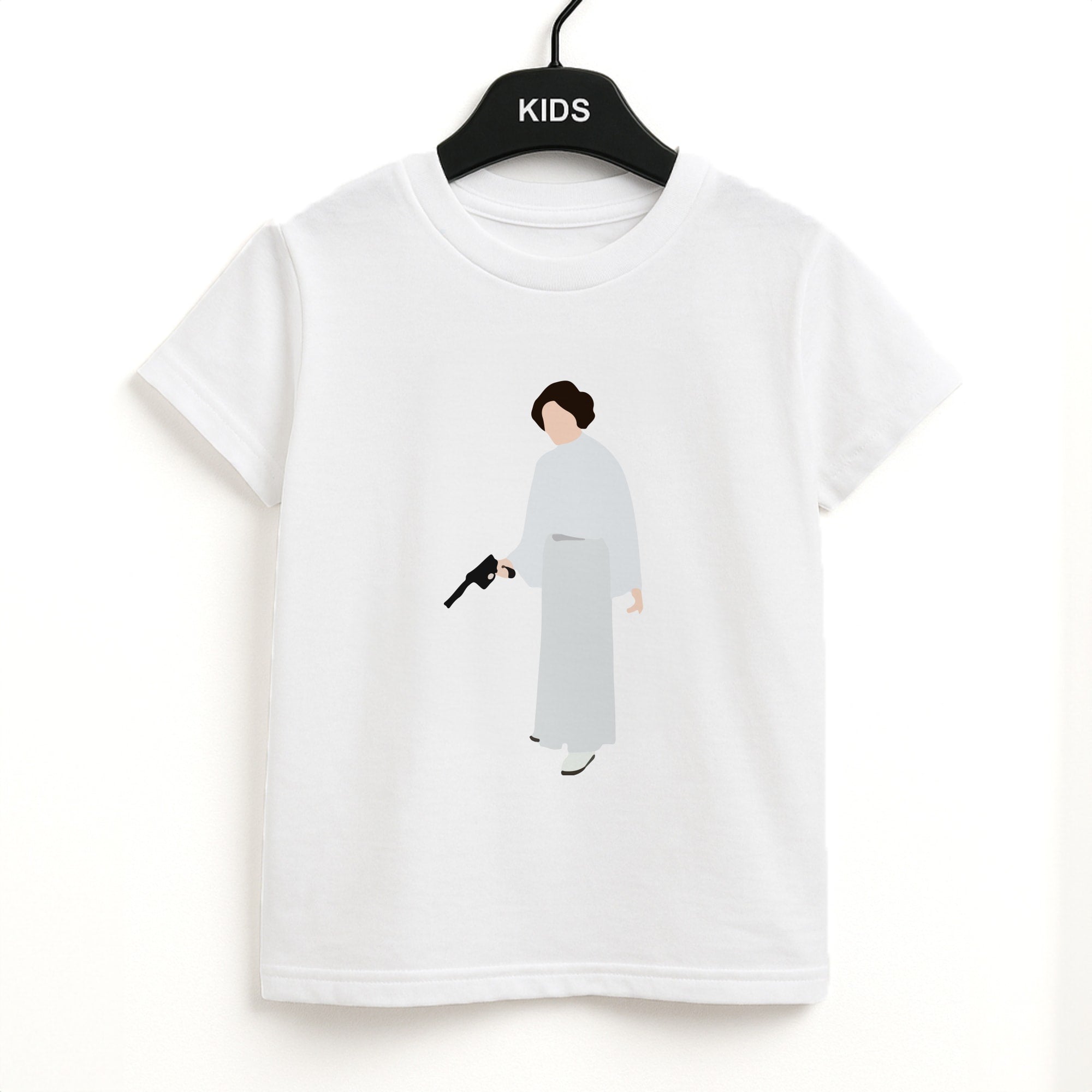 Leia Faceless With Gun Unisex Kids T-Shirt