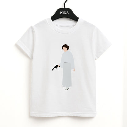 Leia Faceless With Gun Unisex Kids T-Shirt