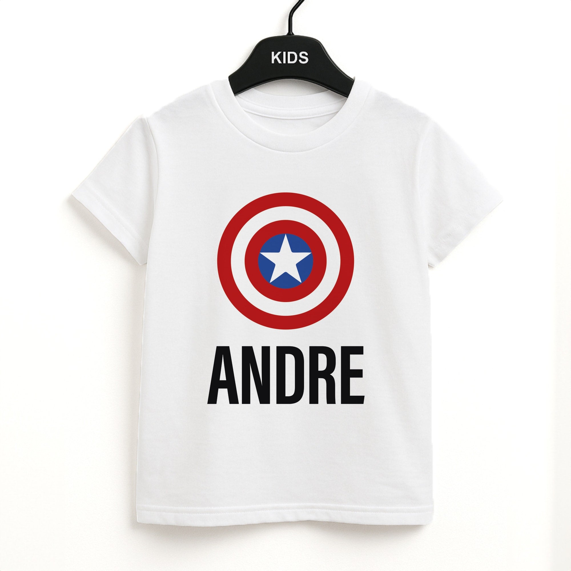 Captain America - Personalised Superhero Comic Kids T-Shirt