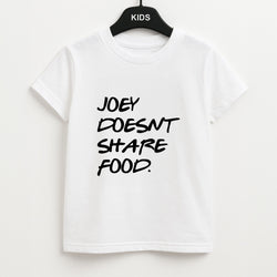 Joey Doesn't Share Food, Black Unisex Kids T-Shirt