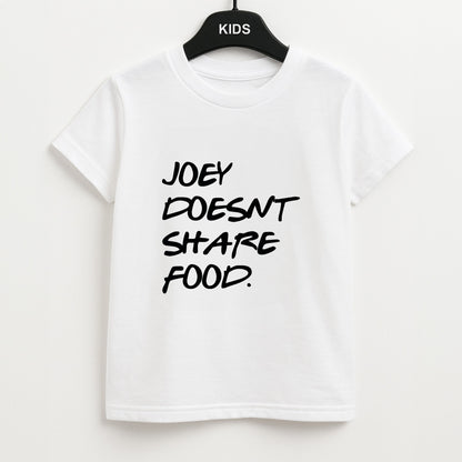 Joey Doesn't Share Food, Black Unisex Kids T-Shirt