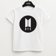 BTS logo Black - K Pop Kids T-Shirt 1