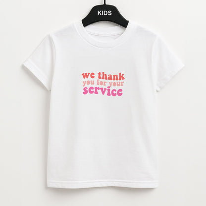 We Thank You For Your Service - Heart TV Unisex Kids T-Shirt