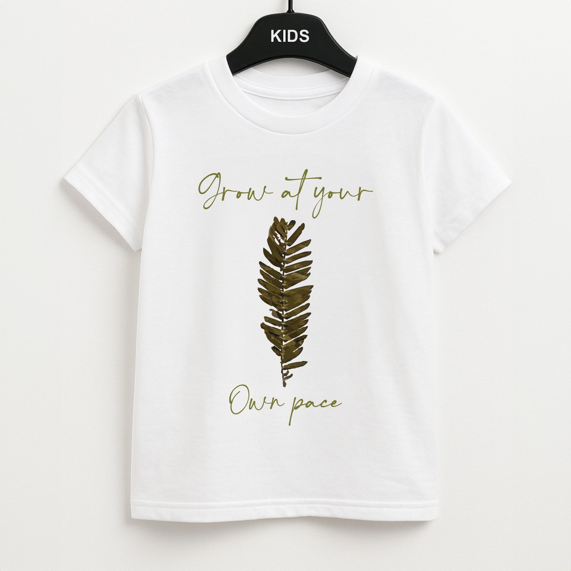 Grow At Your Own Pace Fern Kids T-Shirt