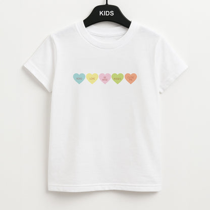 Love Hearts- Valentine's Day Unisex Kids T-Shirt