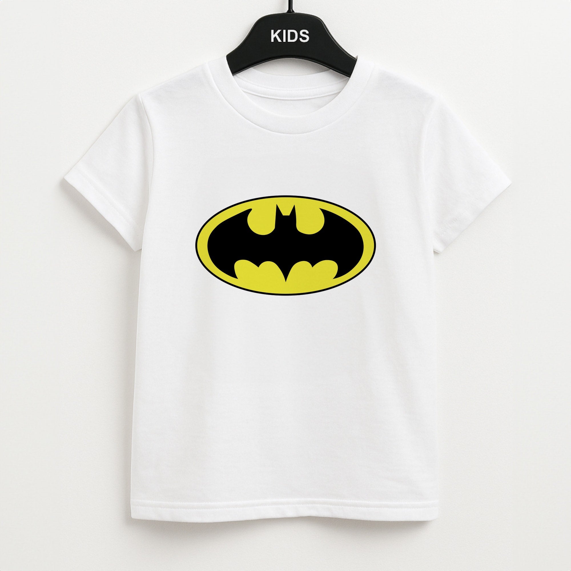 Black Bat Superhero Logo Kids T-Shirt