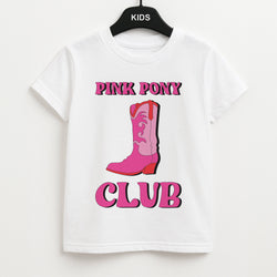 Zebra Print Pink Pony Club Unisex Kids T-Shirt