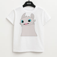 White Fury Dragon Kids T-Shirt