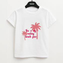 This Is My Resting Beach Face - Summer Quotes Unisex Kids T-Shirt