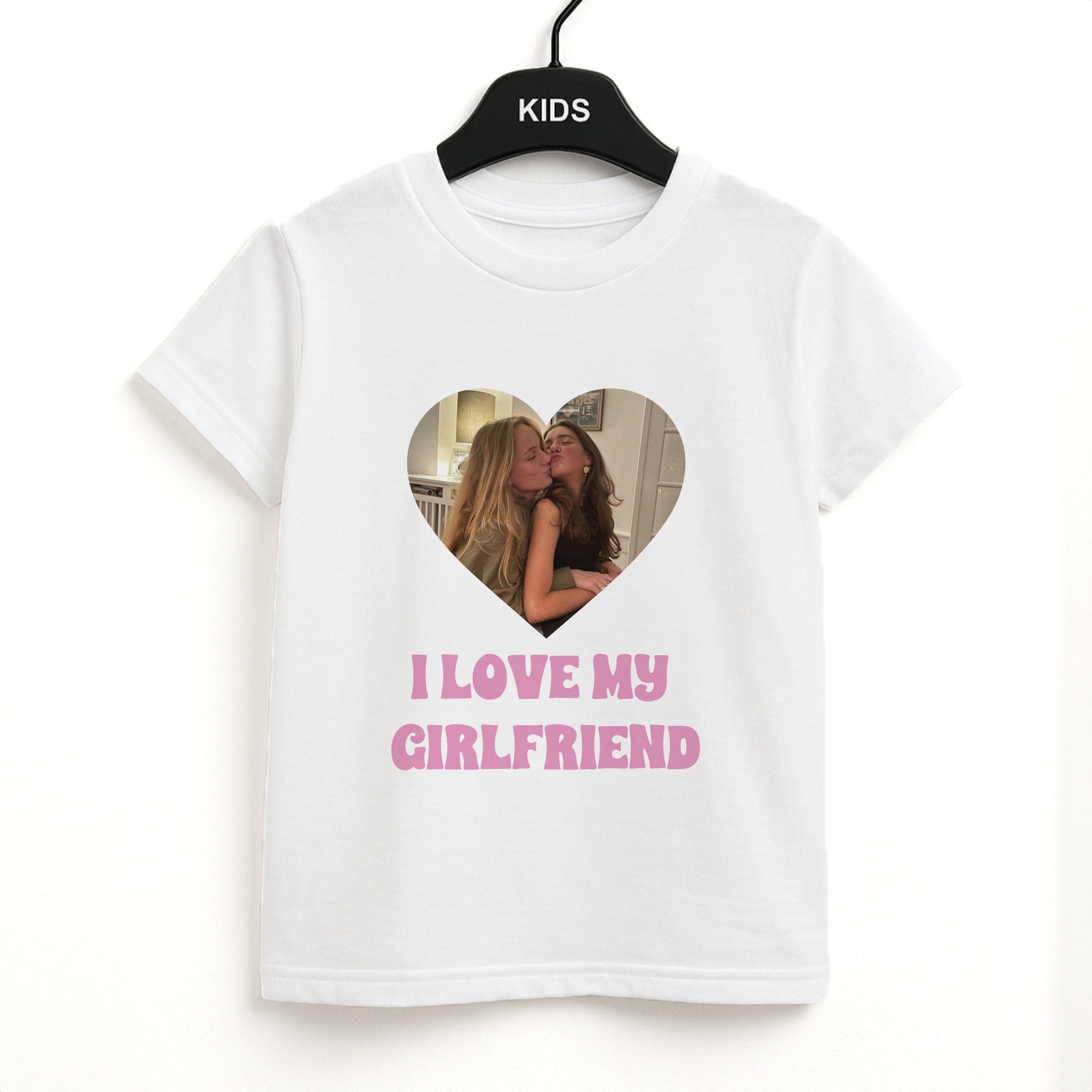 I Love My Girlfriend - Personalised Couples Unisex Kids T-Shirt