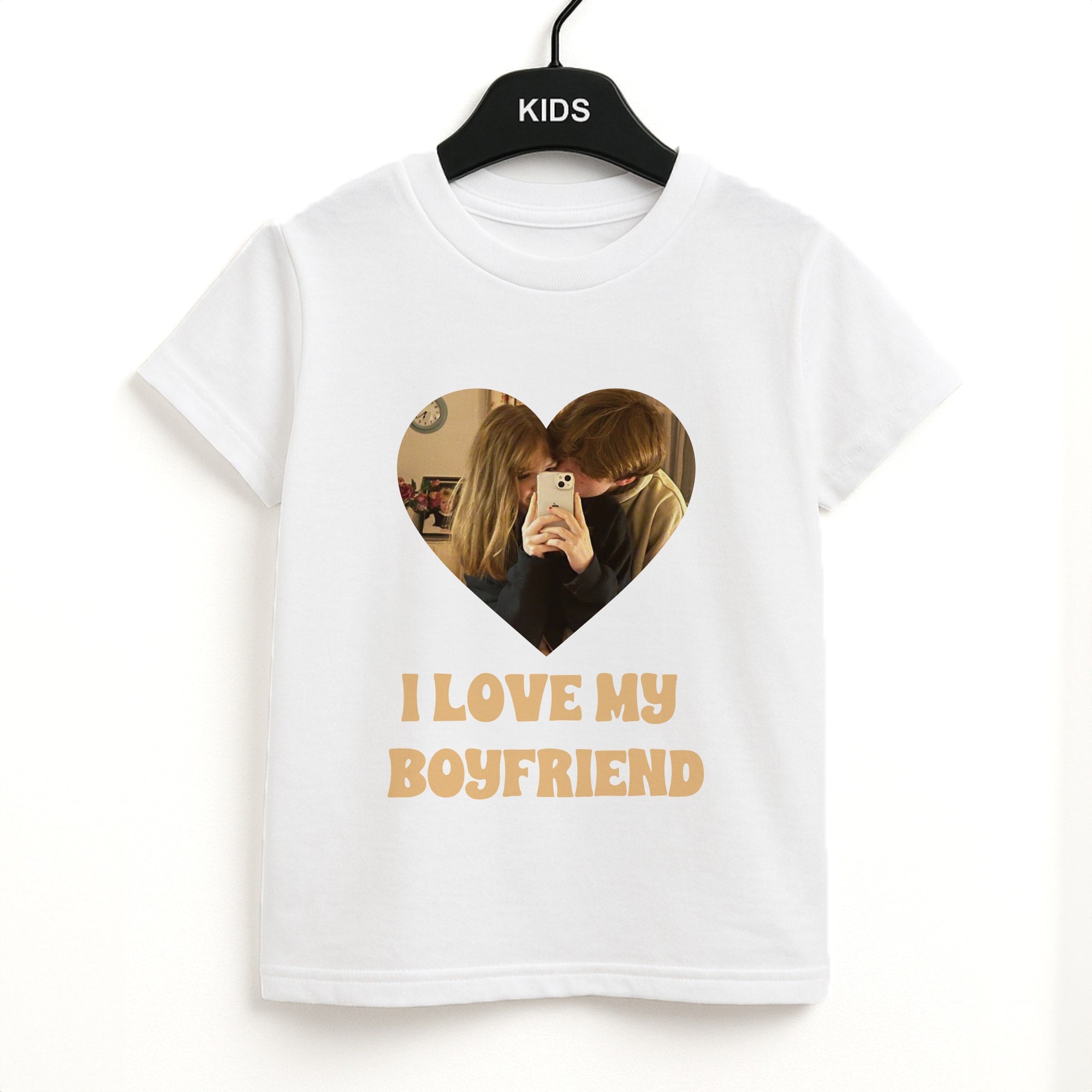 I Love My Boyfriend - Personalised Couples Kids T-Shirt