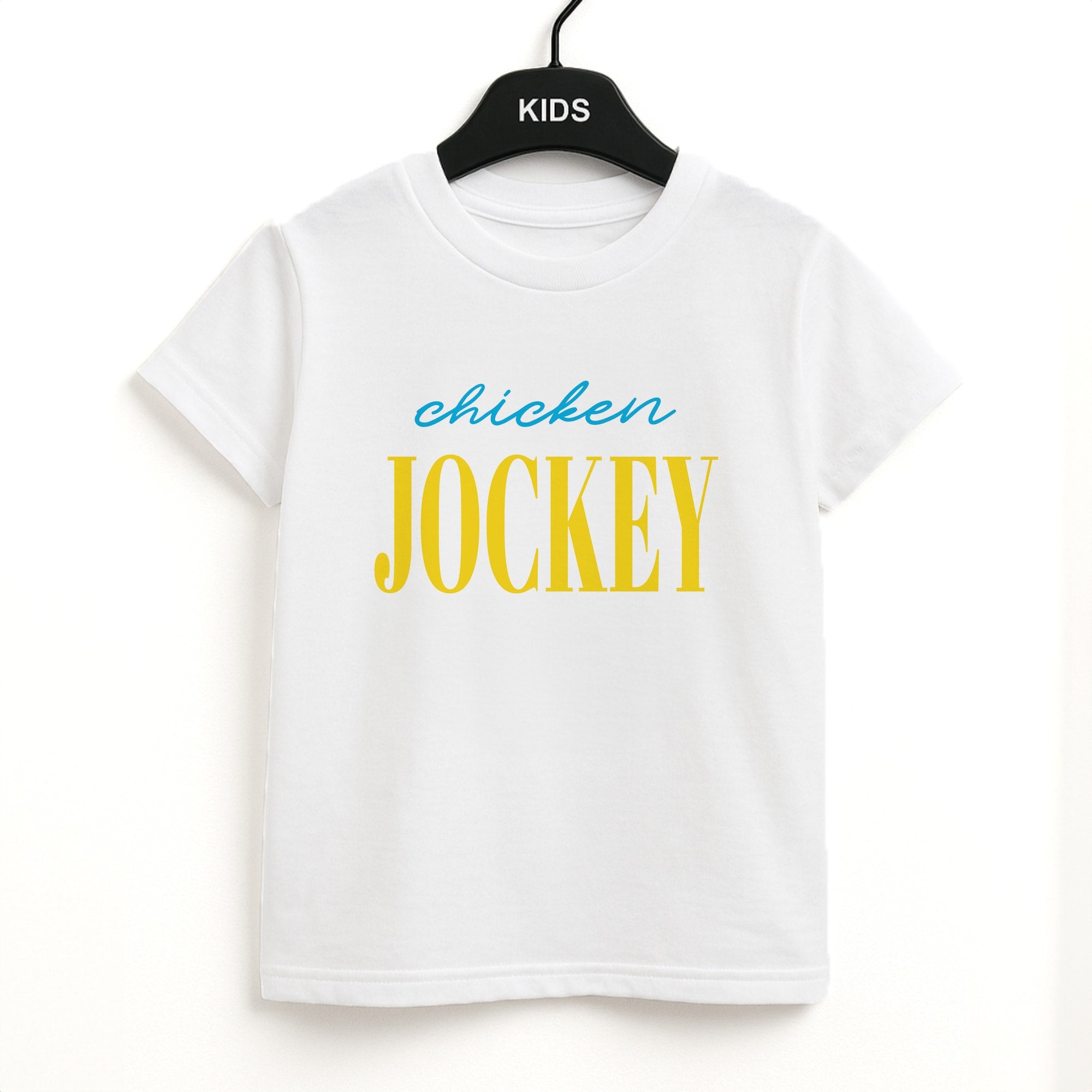 Chicken Jockey Blue Unisex Kids T-Shirt