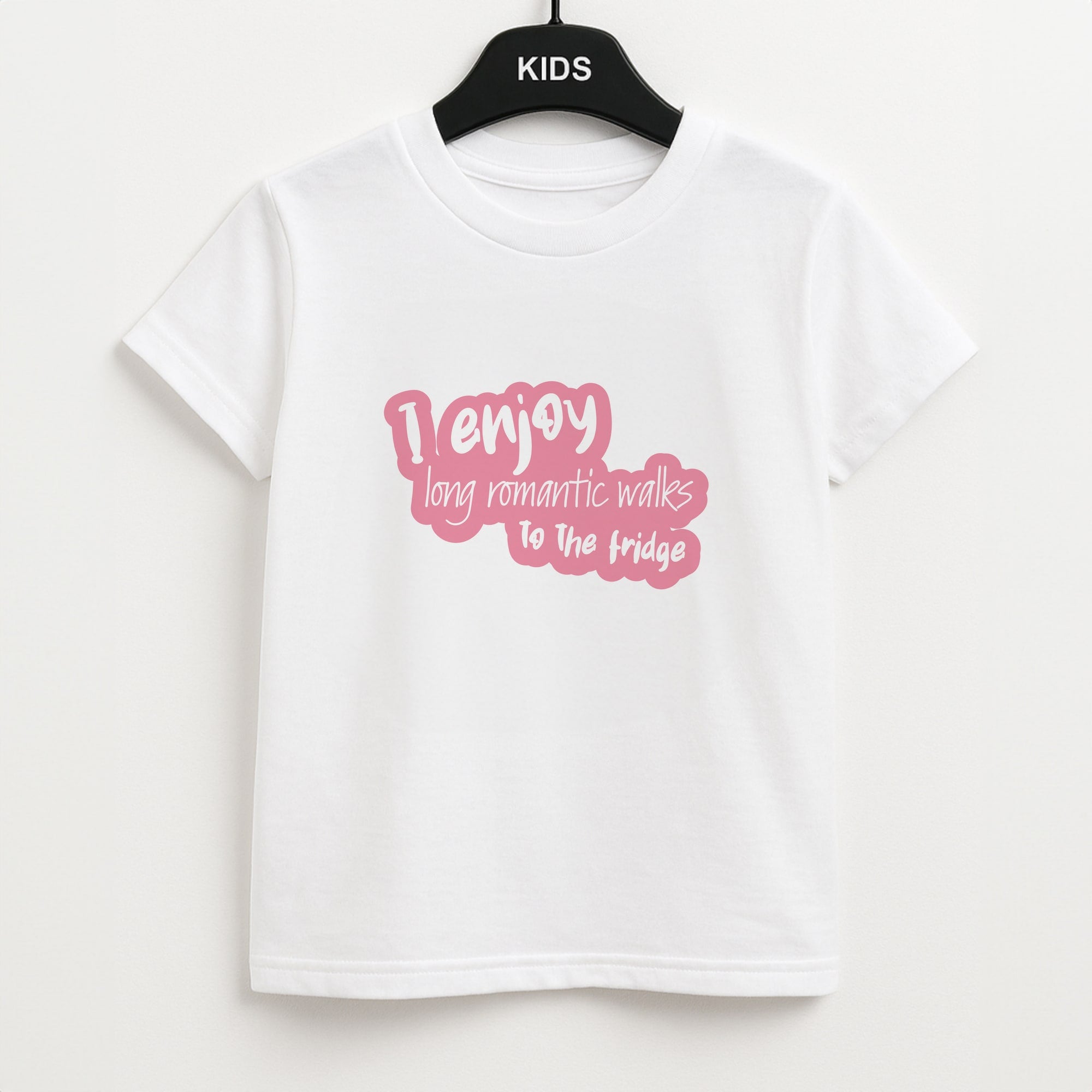 I Enjoy Long Romantic Walks - Funny Quotes Unisex Kids T-Shirt