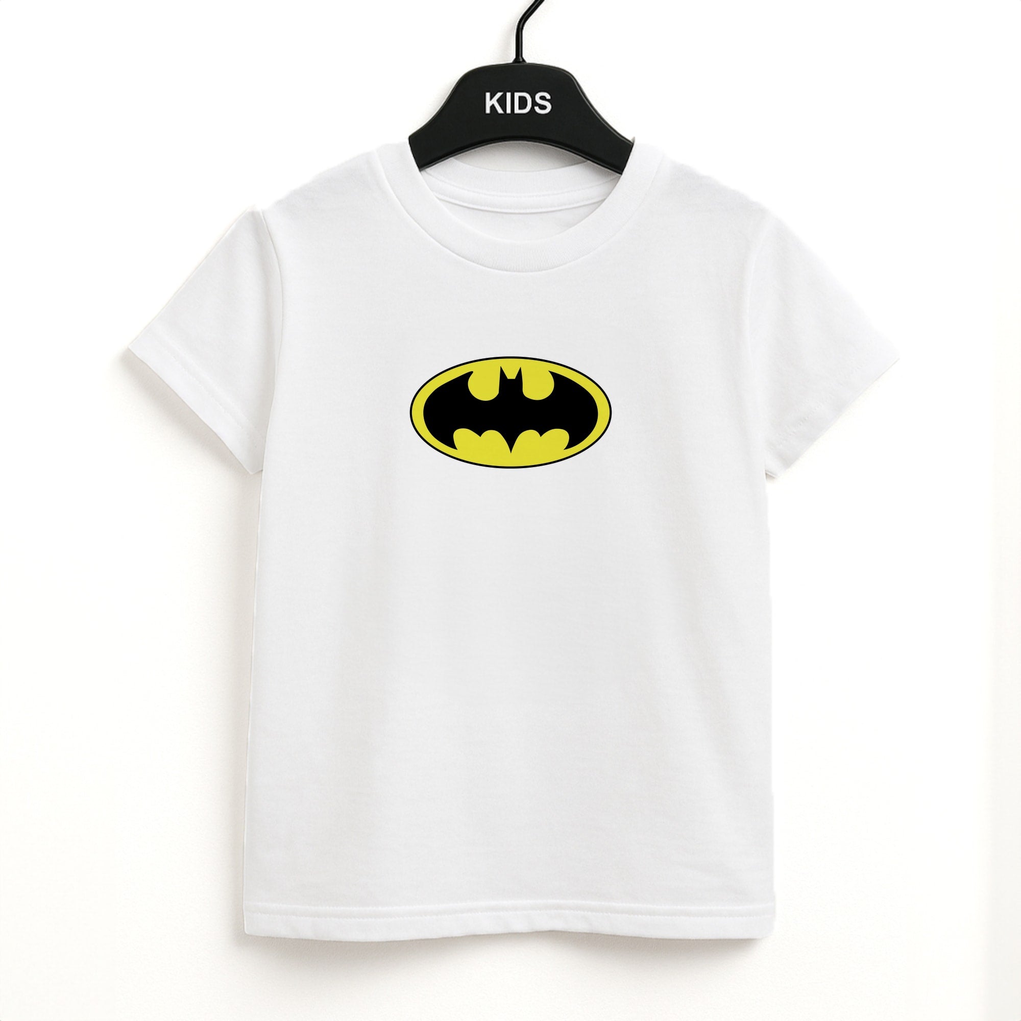 Black Bat Superhero Logo Kids T-Shirt