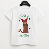 Feline Festive  Kids T-Shirt